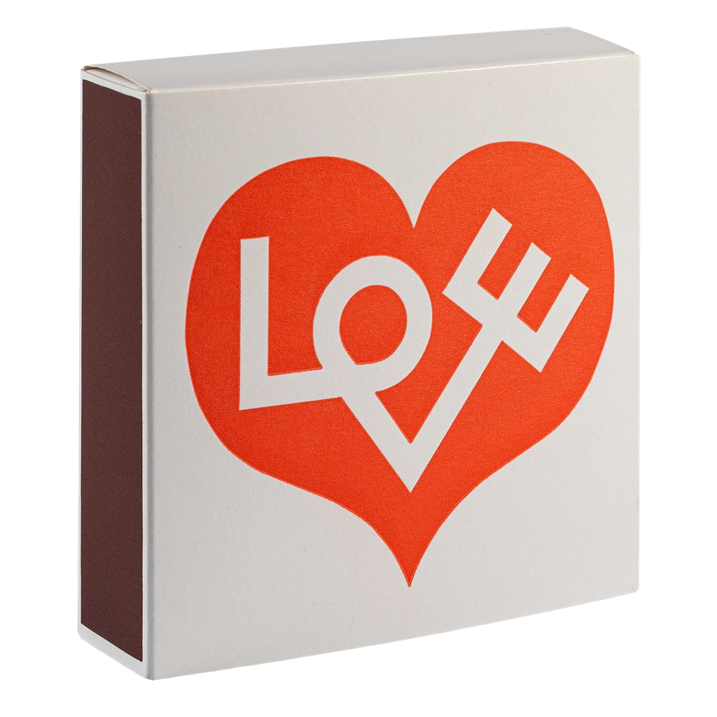Archivist Love Heart luxury decorative matchbox with romantic pink heart design