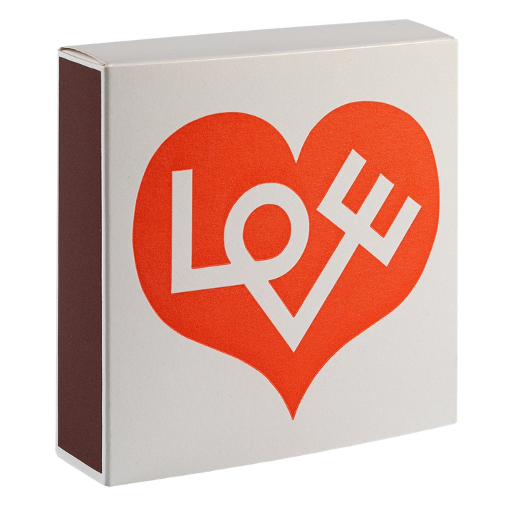 Archivist Love Heart luxury decorative matchbox with romantic pink heart design