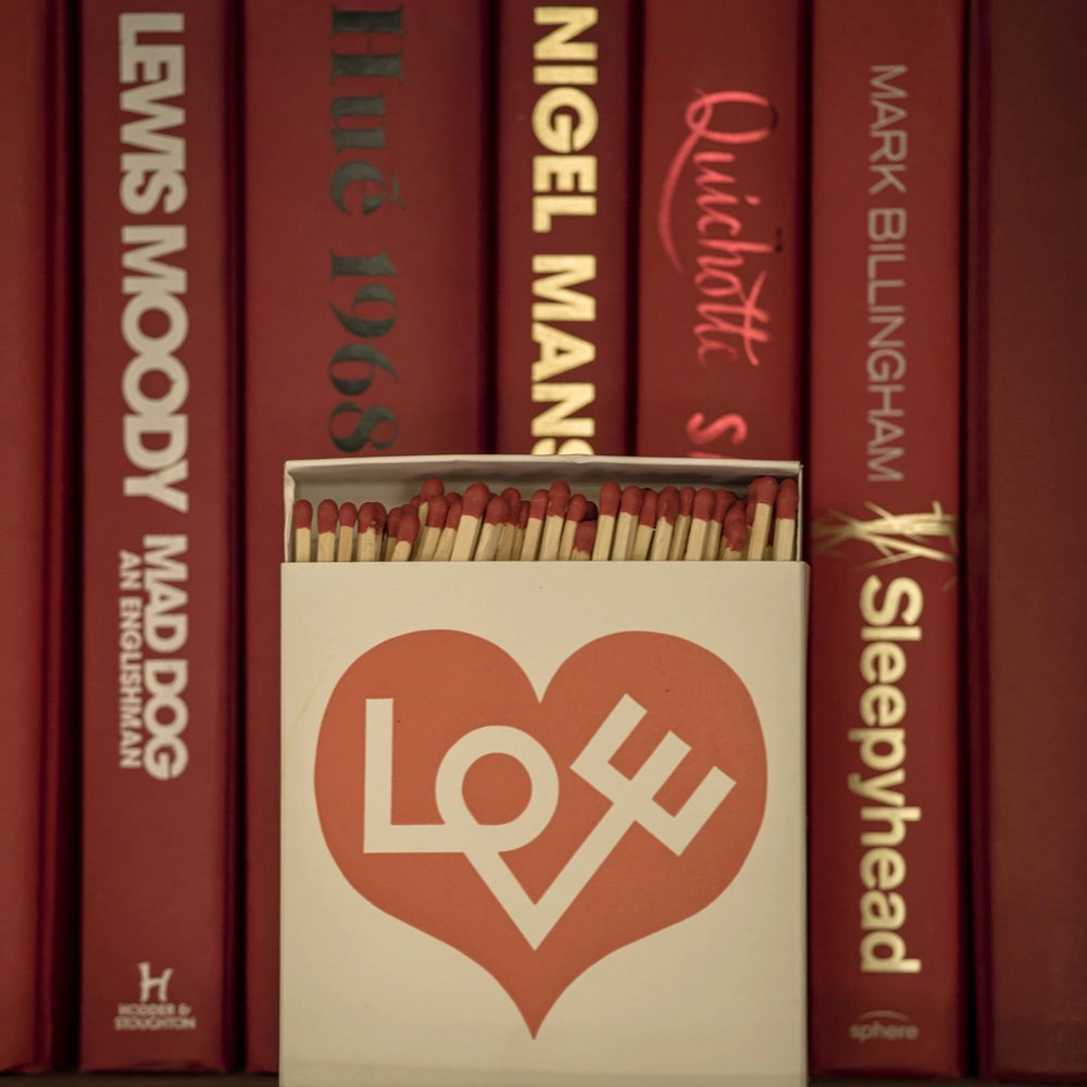 Archivist Love Heart luxury decorative matchbox with romantic pink heart design