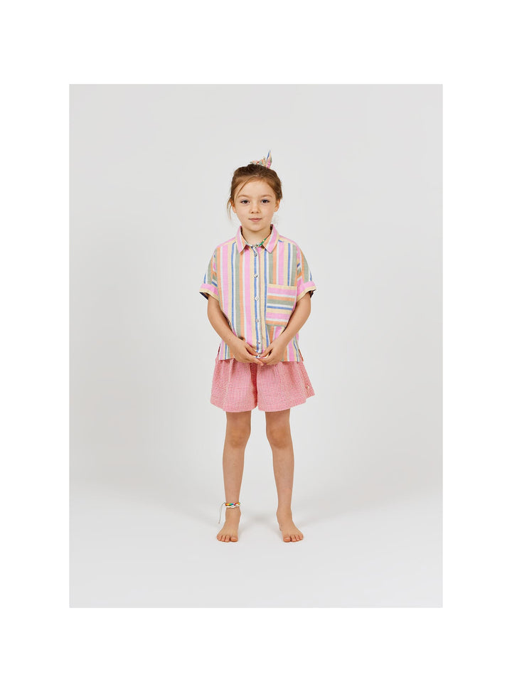 girls striped cotton shirt with bayadere pattern