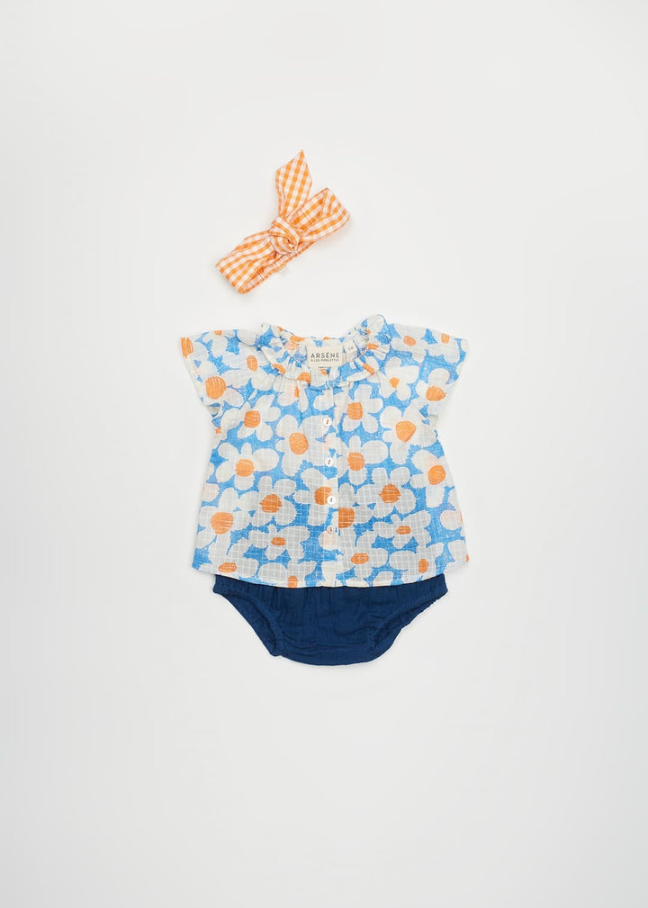 Bloomer Baby Girl Flip Navy - قميص