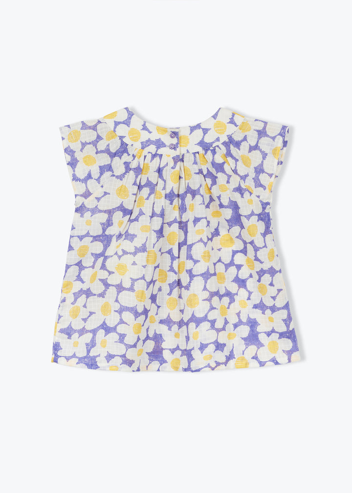 Blouse Girl Flowers Fatine Purple - قميص