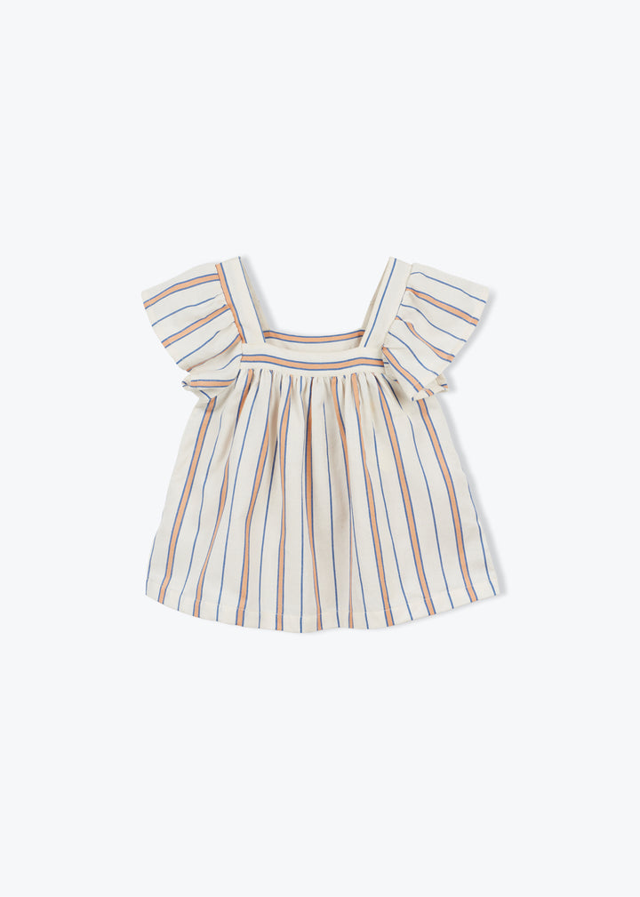 Blouse Fleurine Girl Stripe Navy - قميص