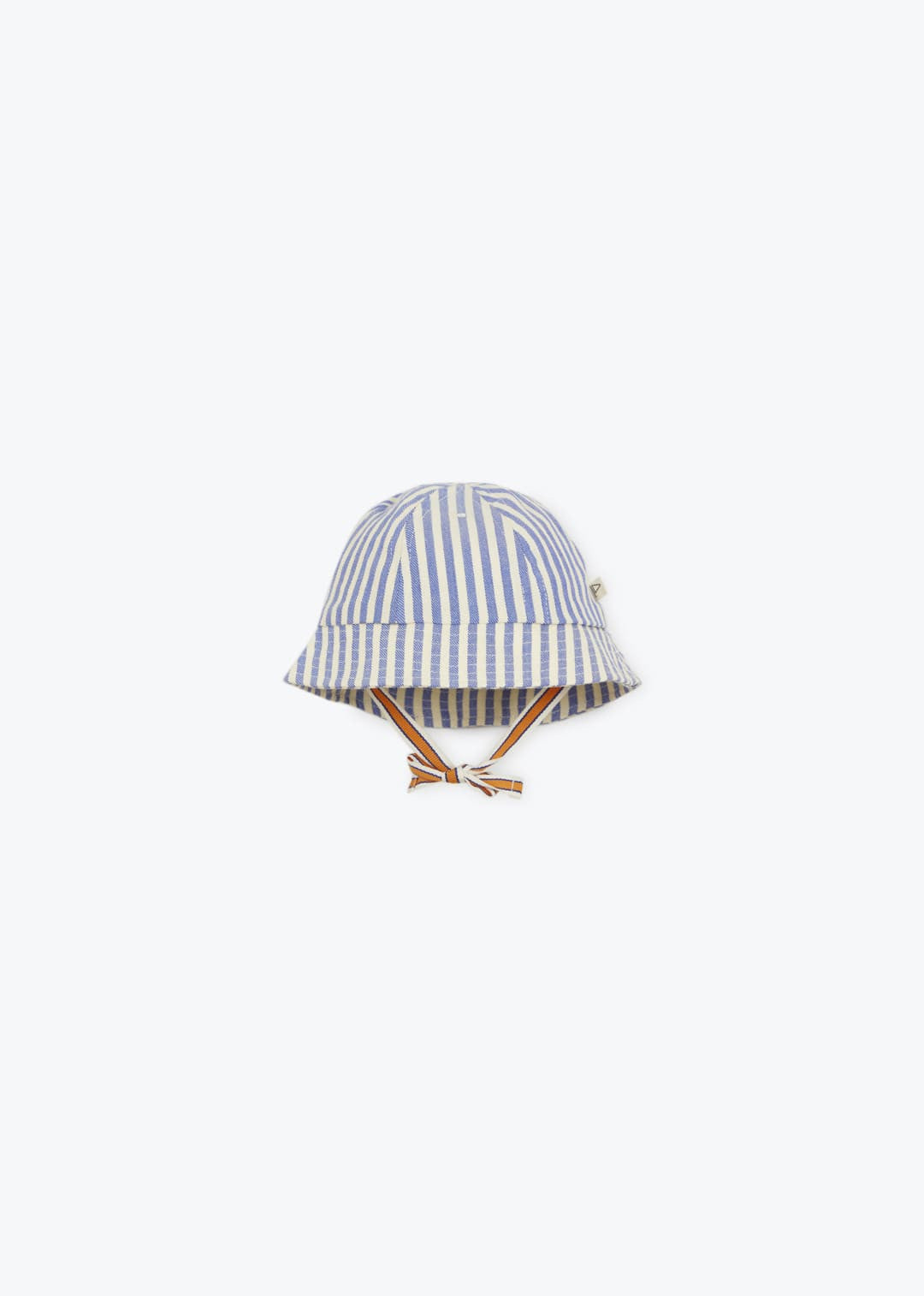 baby blue striped cotton bucket hat
