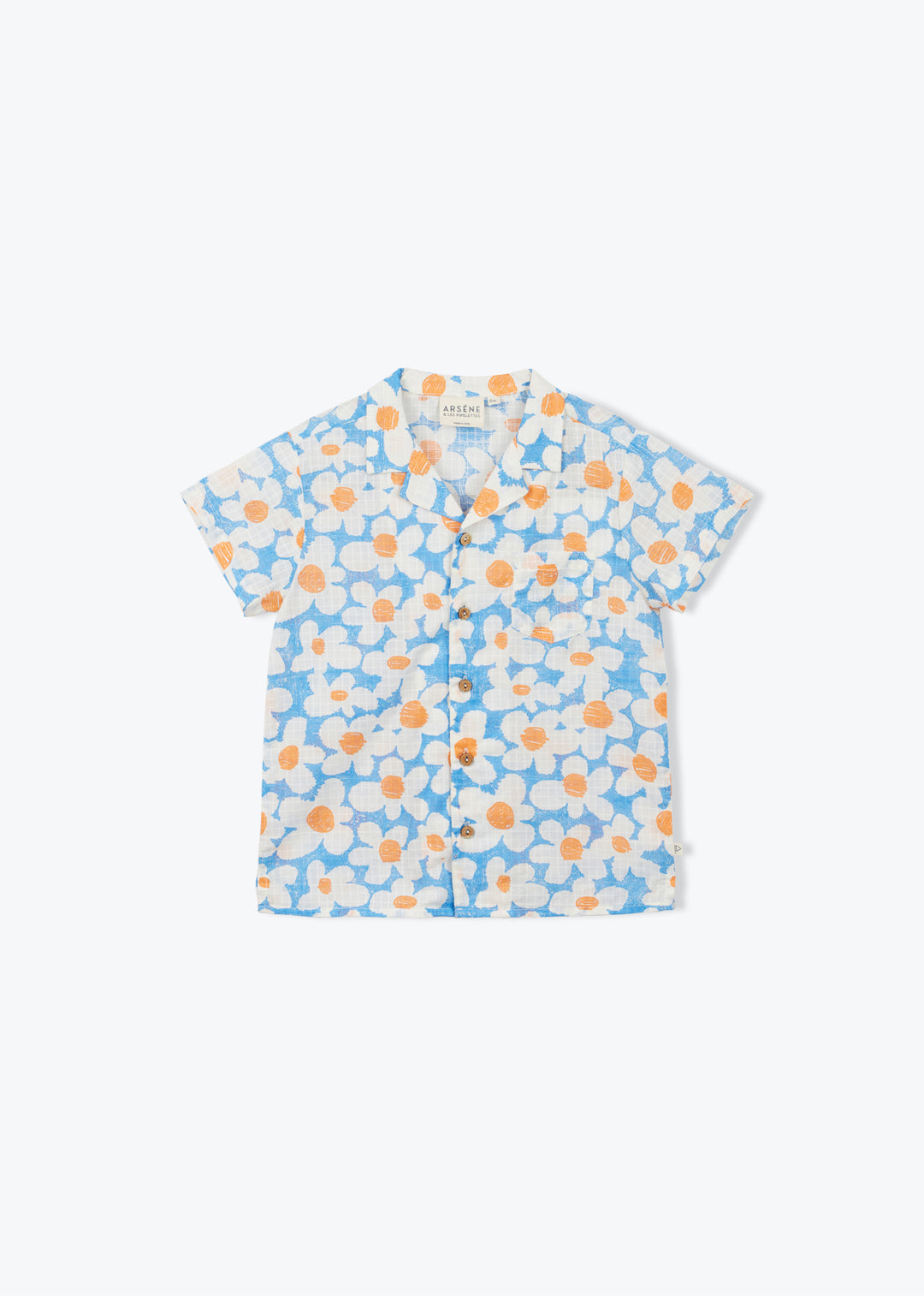 Shirt Boy Magnum Flowers Blue Fared - قميص