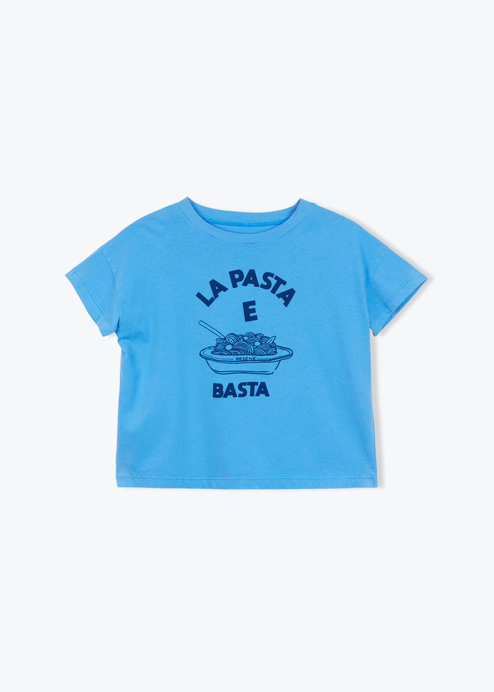 T-Shirt Boy Pasta E Basta Blue Fabrizio - قميص