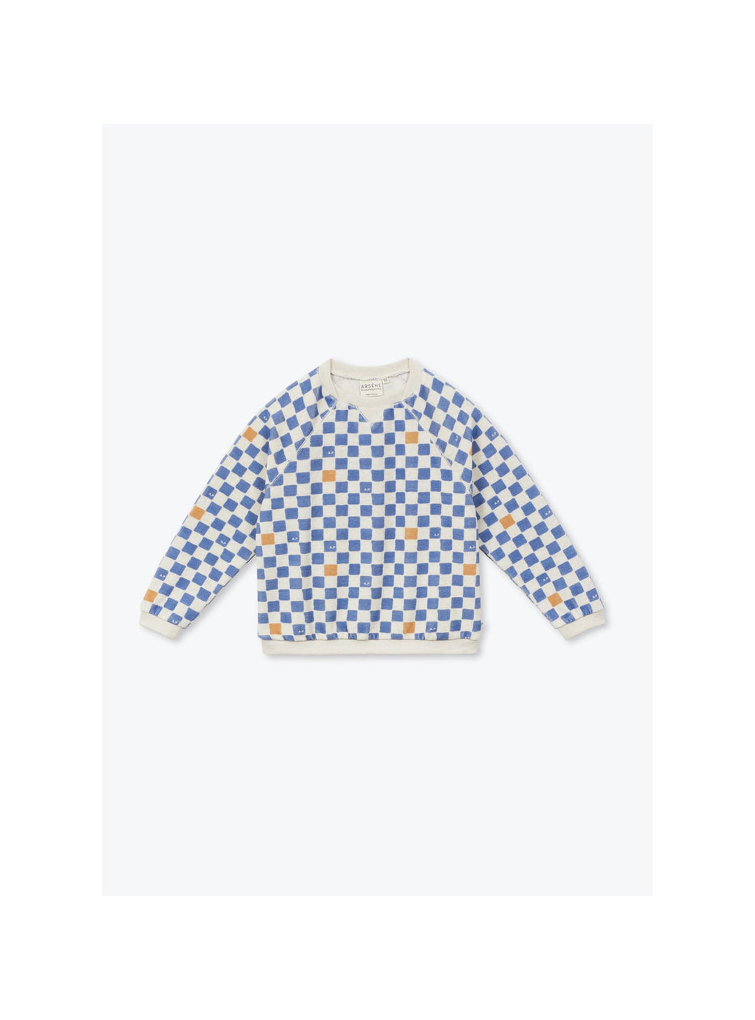 Boys checkered terry cotton sweatshirt