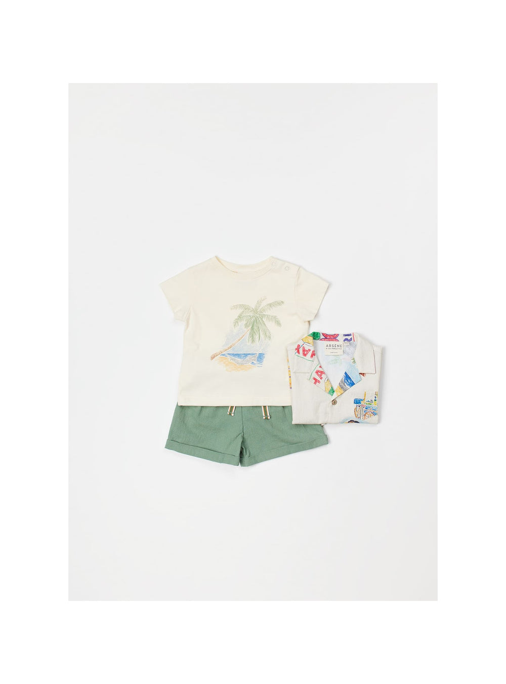 baby printed cotton T-shirt with Cocos Frios design