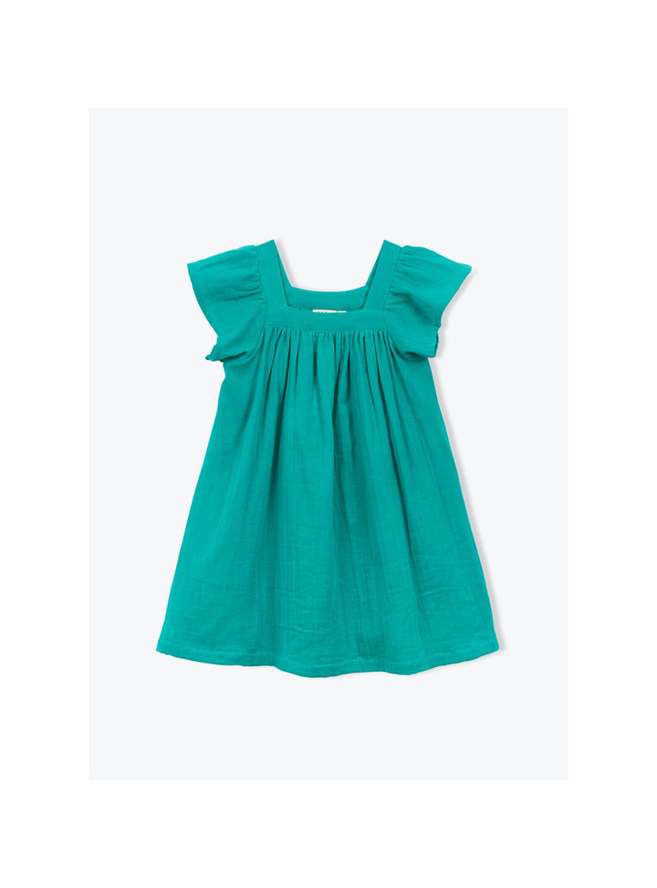 Dress Girl Fanelle Green - يلهث