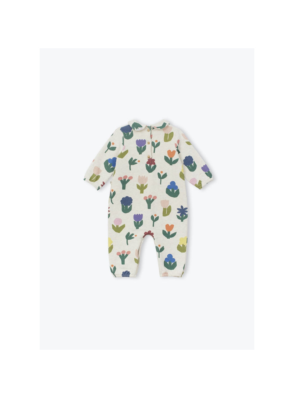 Arsène et les Pipelettes floral fleece baby romper with flower details