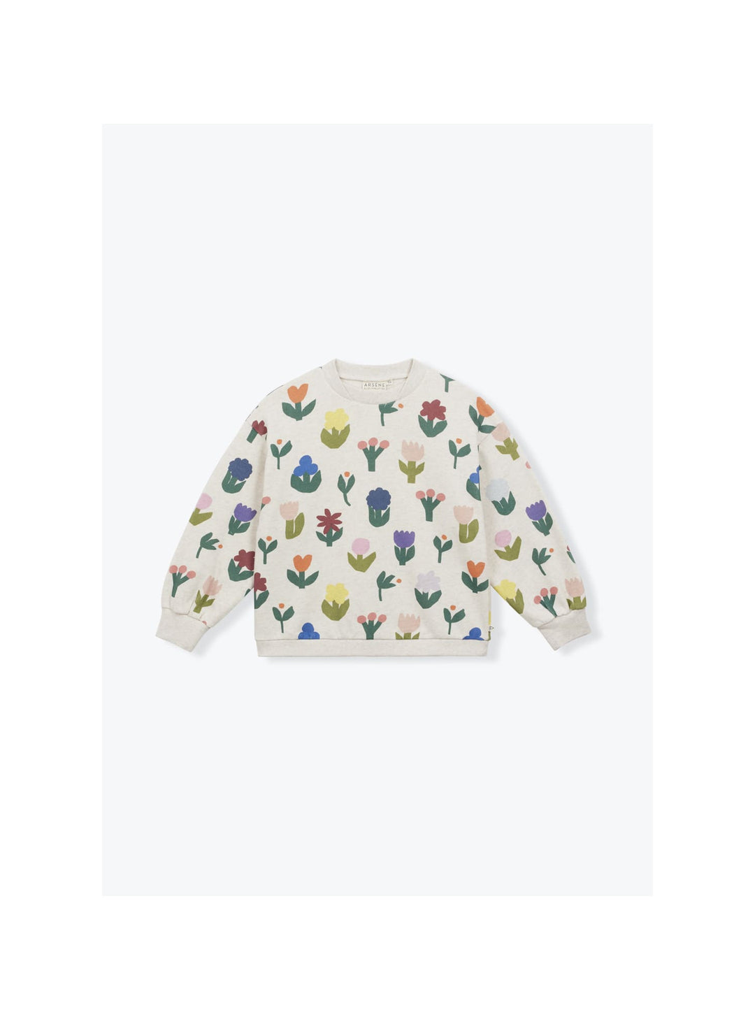 Arsène et les Pipelettes organic cotton floral kids sweatshirt with large flower print