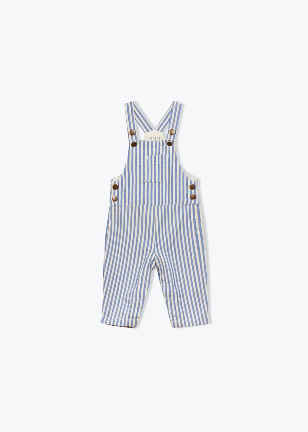 baby striped cotton overalls with adjustable straps