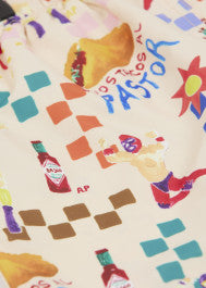 girls printed cotton t-shirt with Lucha Libre graphic