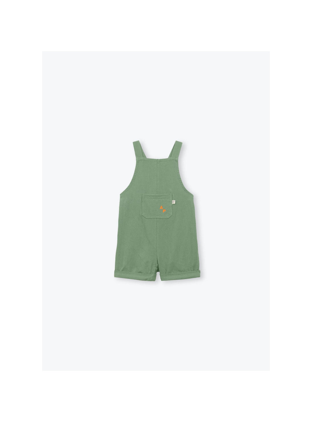 baby green cotton overalls rustic style
