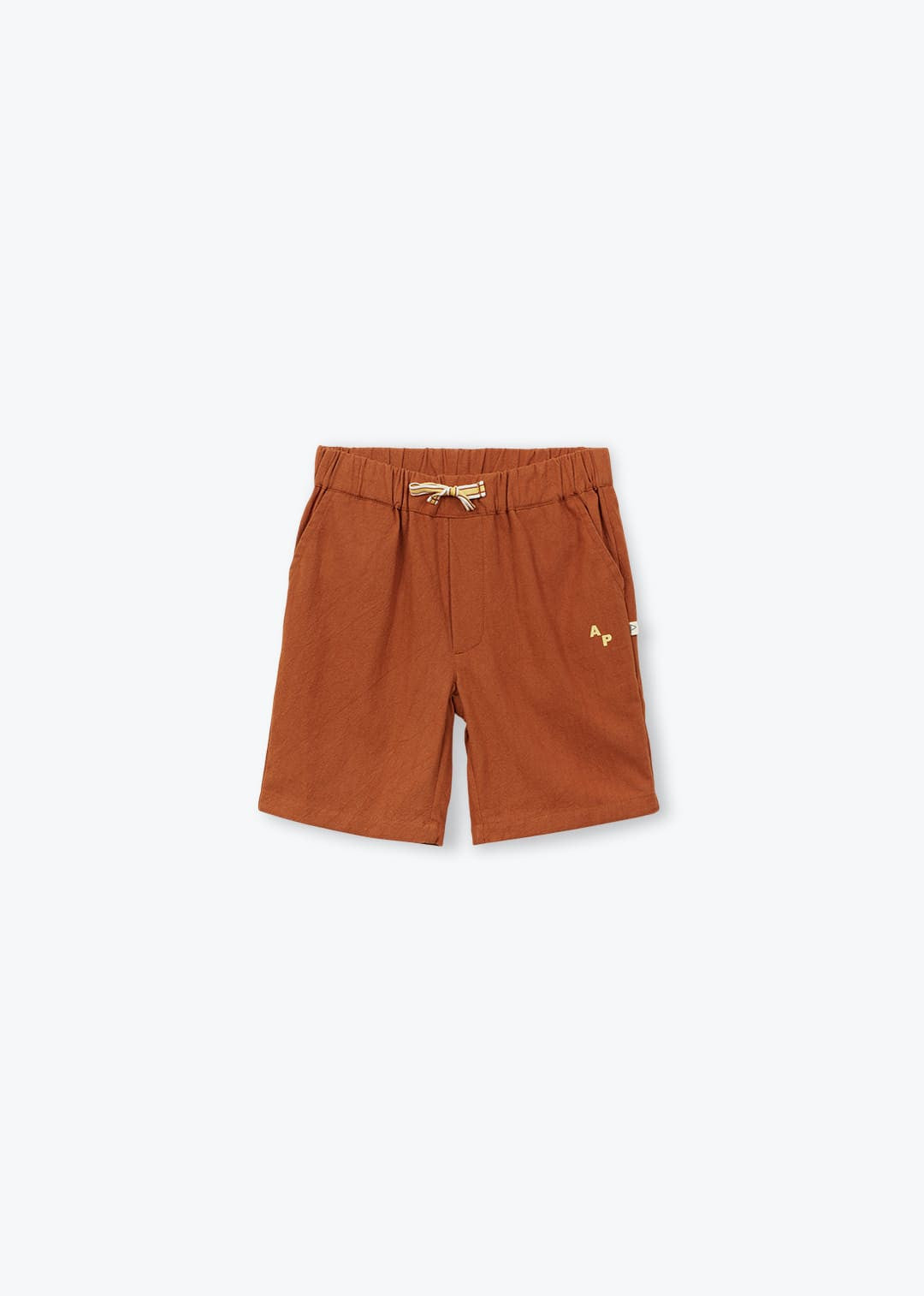 boys rust cotton bermuda shorts
