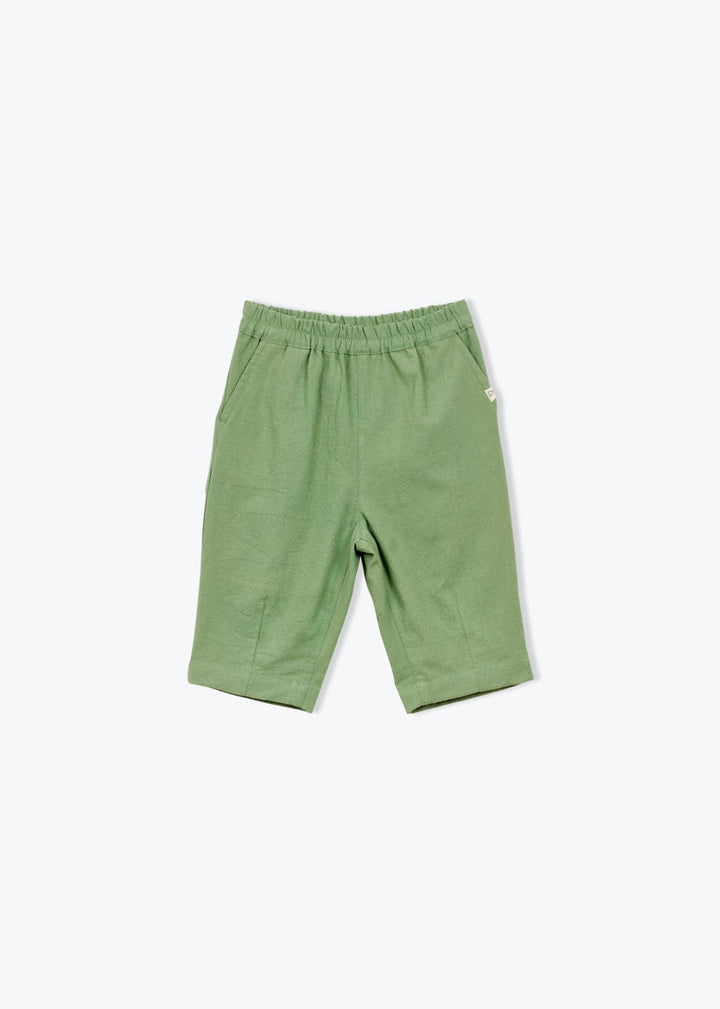 baby blue cotton trousers elastic waist
