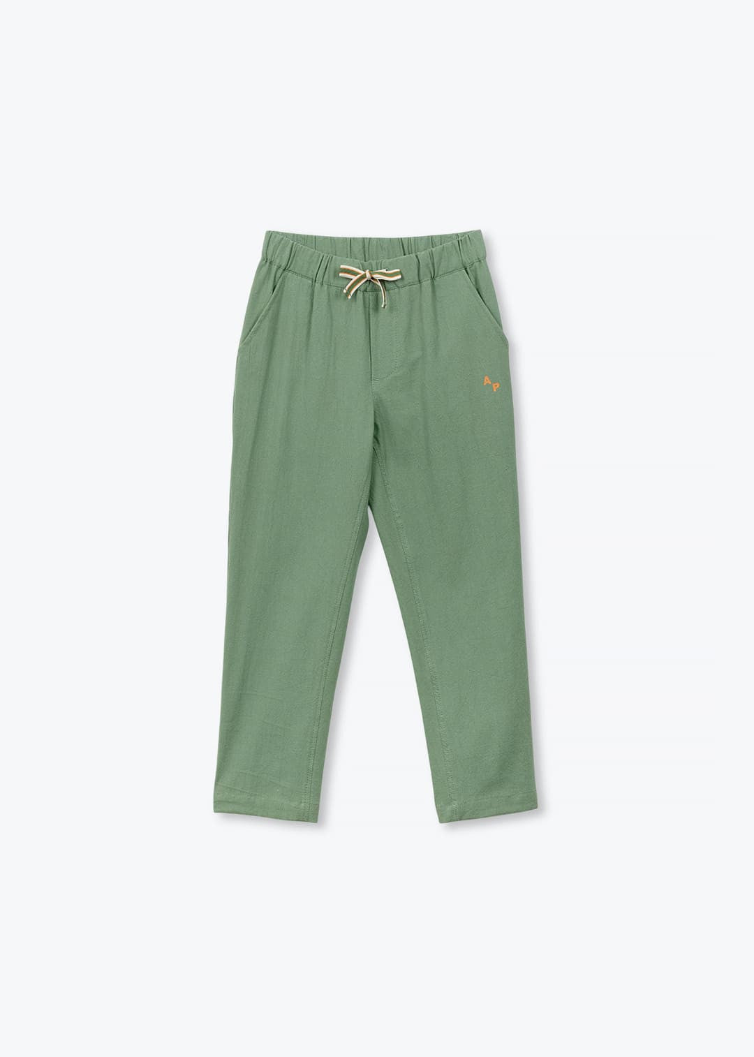 boys cobalt blue cotton trousers elastic waist
