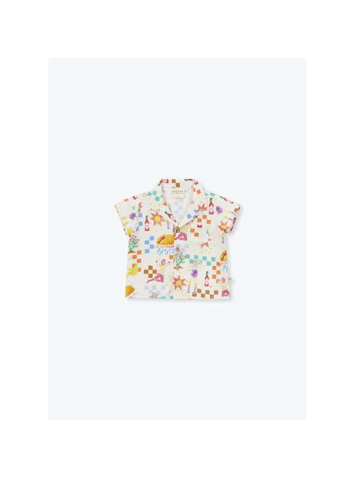  baby printed cotton t-shirt with Lucha Libre design