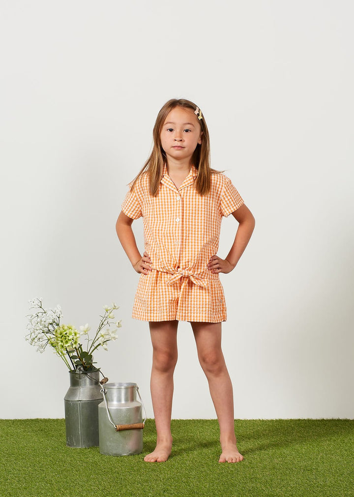 Shorts Girl Finna Orange - جيبة