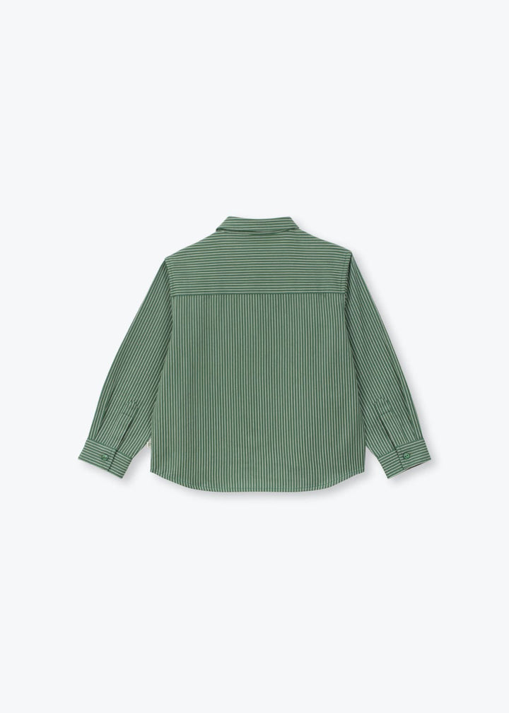Arsène et les Pipelettes striped cotton kids shirt with long sleeves