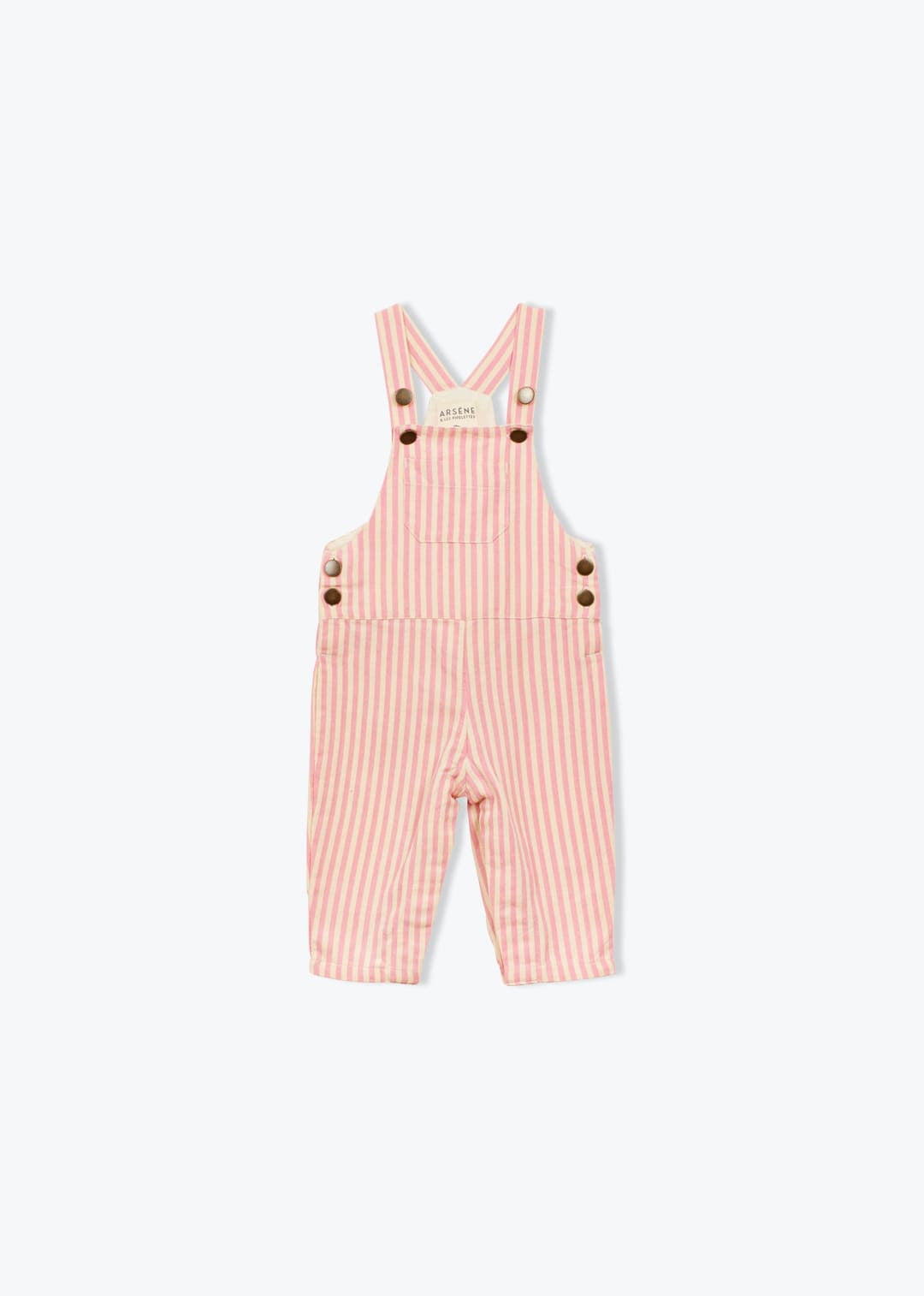 baby striped cotton overalls with adjustable straps