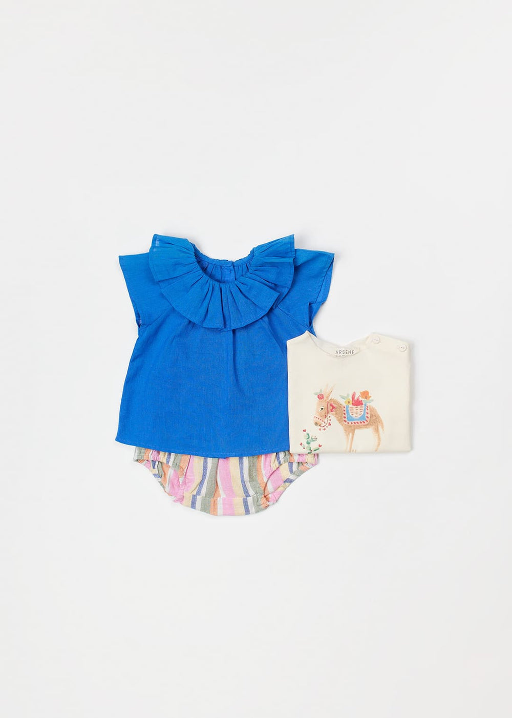 girls striped cotton bloomers in bayadere pattern