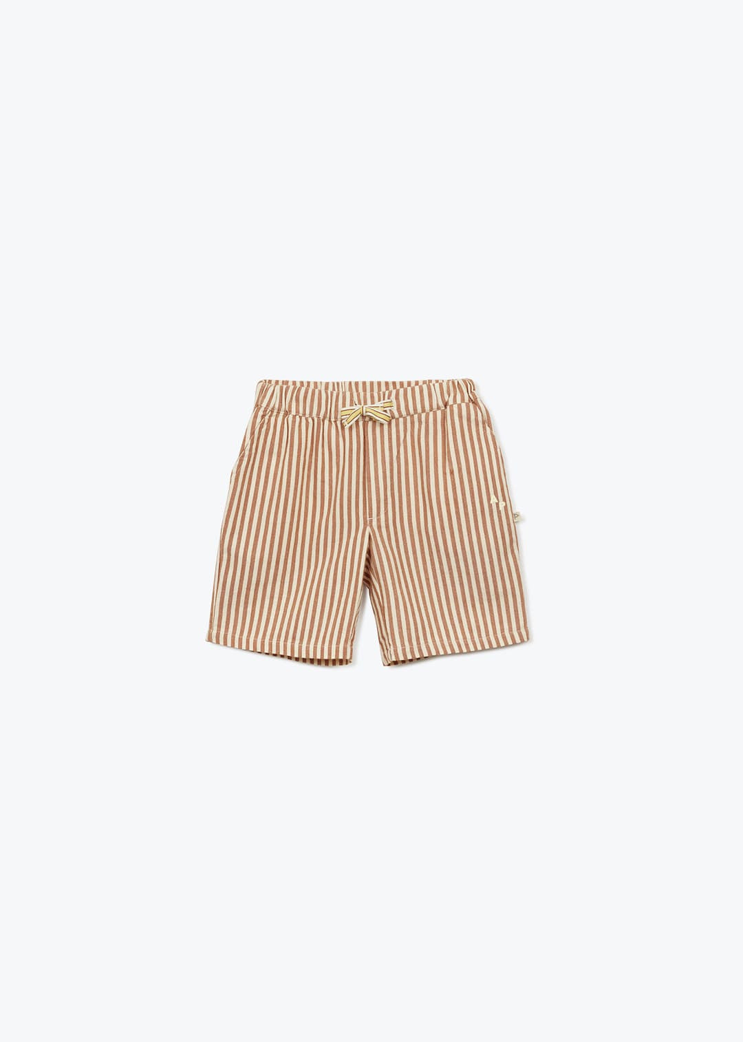 kids blue striped cotton bermuda shorts
