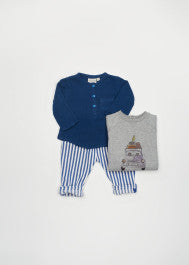 Trousers Baby Boy Fedi Stripe Blue - فستان