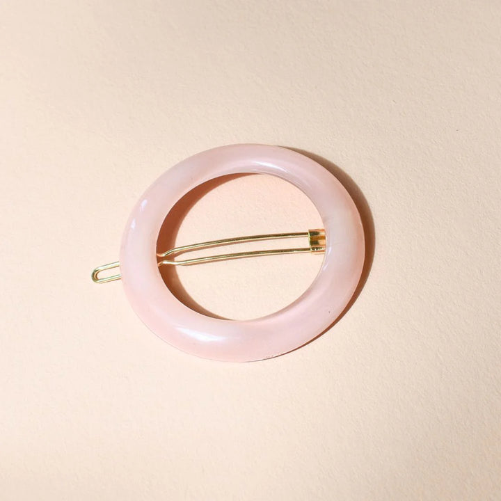 Round Hair Clip Candy Pink - مُكَمِّلات