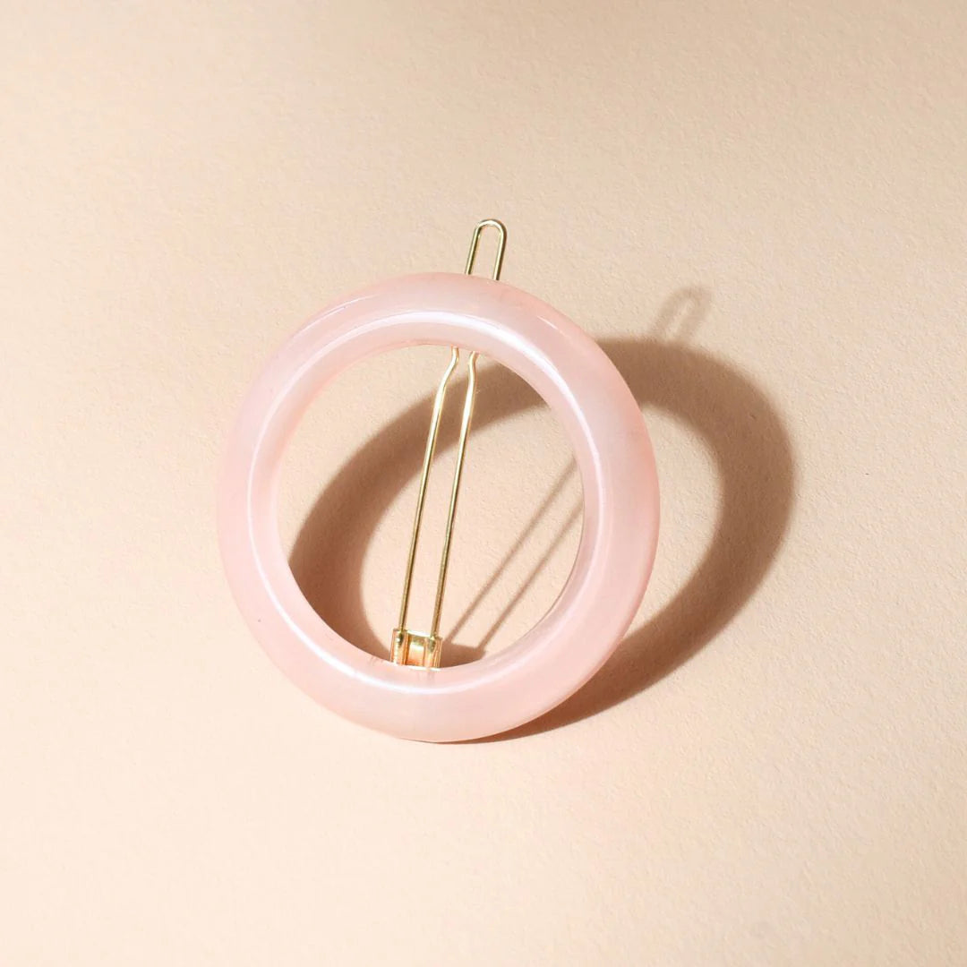 Round Hair Clip Candy Pink - مُكَمِّلات