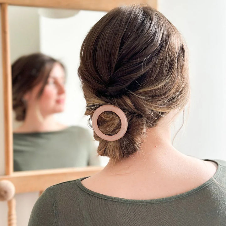 Round Hair Clip Candy Pink - مُكَمِّلات