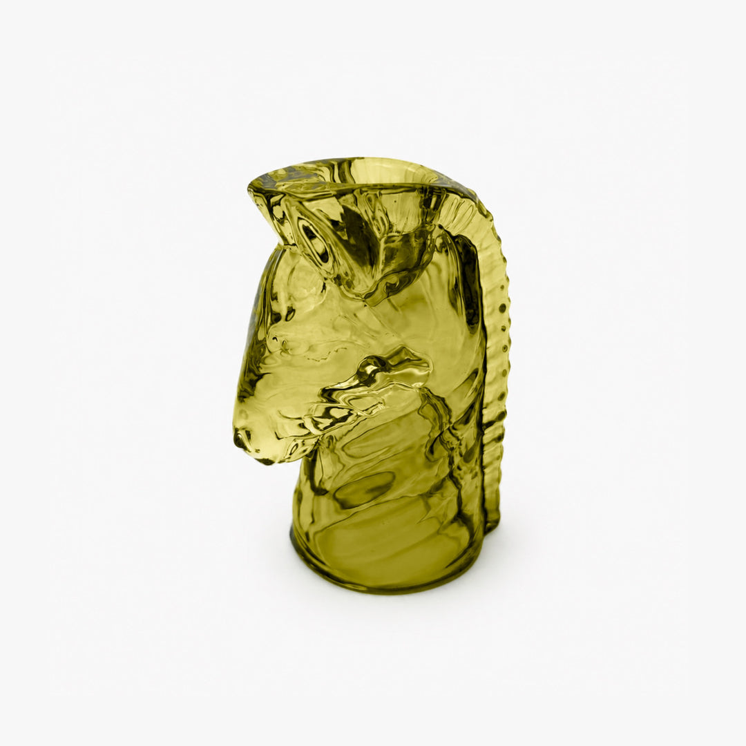Zebra glass candle holder with decorative animal-inspired design