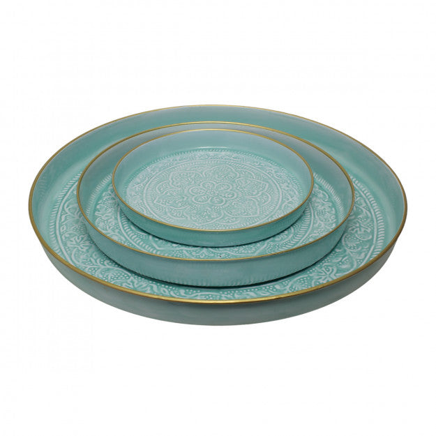 Round Metal Berbere Tray - صينية