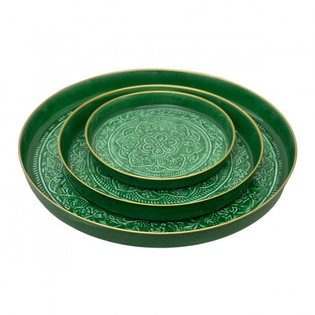 Round Metal Berbere Tray - صينية