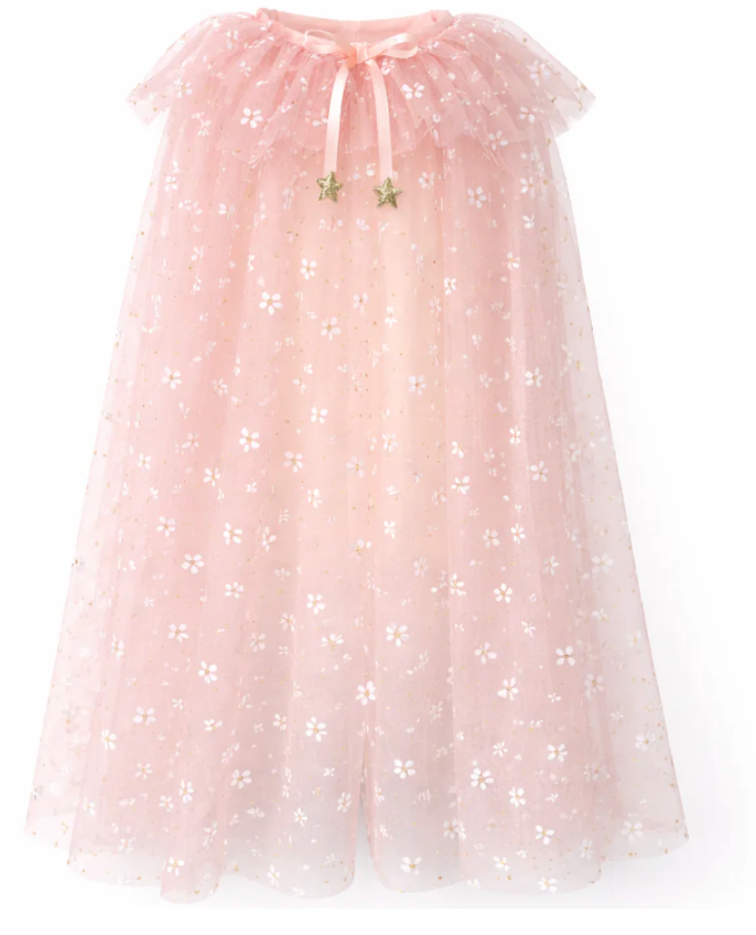 Billy Loves Audrey Trisha blush petal floral glitter fairy cape
