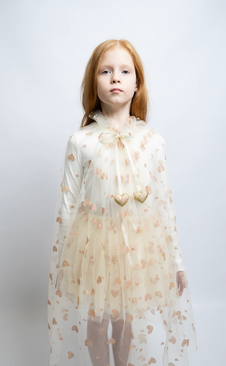 Billy Loves Audrey Loredana Promise glitter heart tulle magic cape for girls
