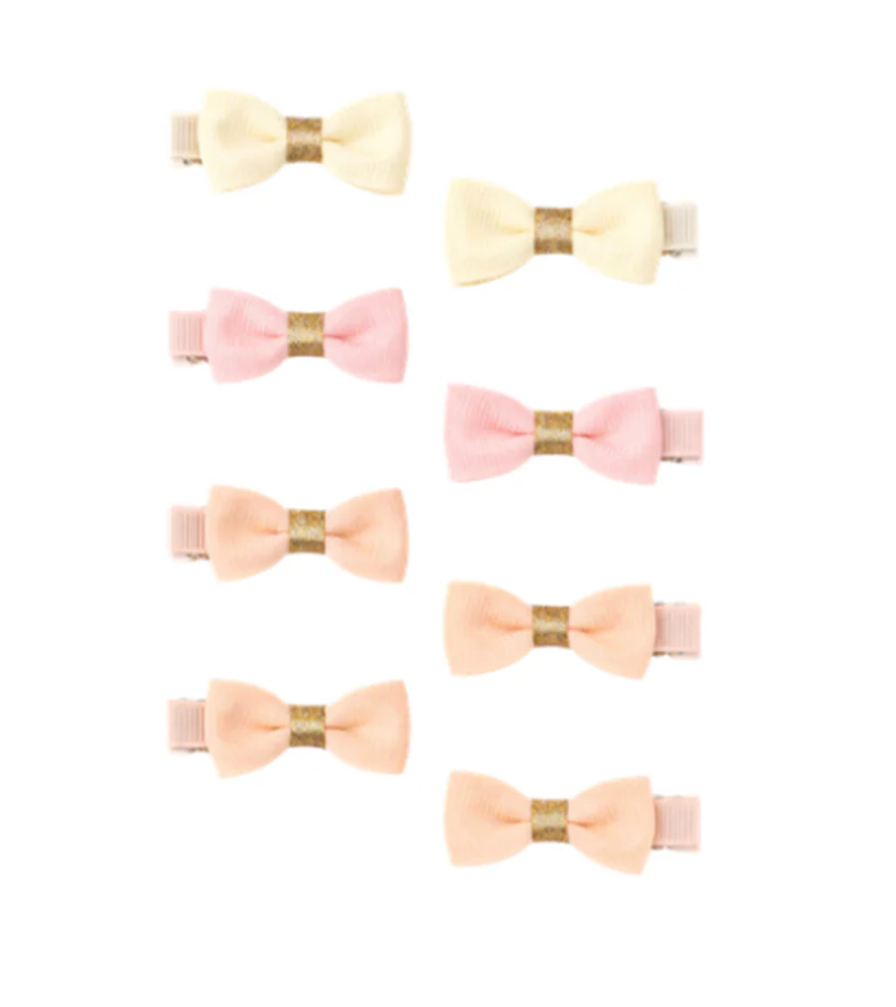 Billy Loves Audrey Strawberry Tales pastel mini bow hair clip set
