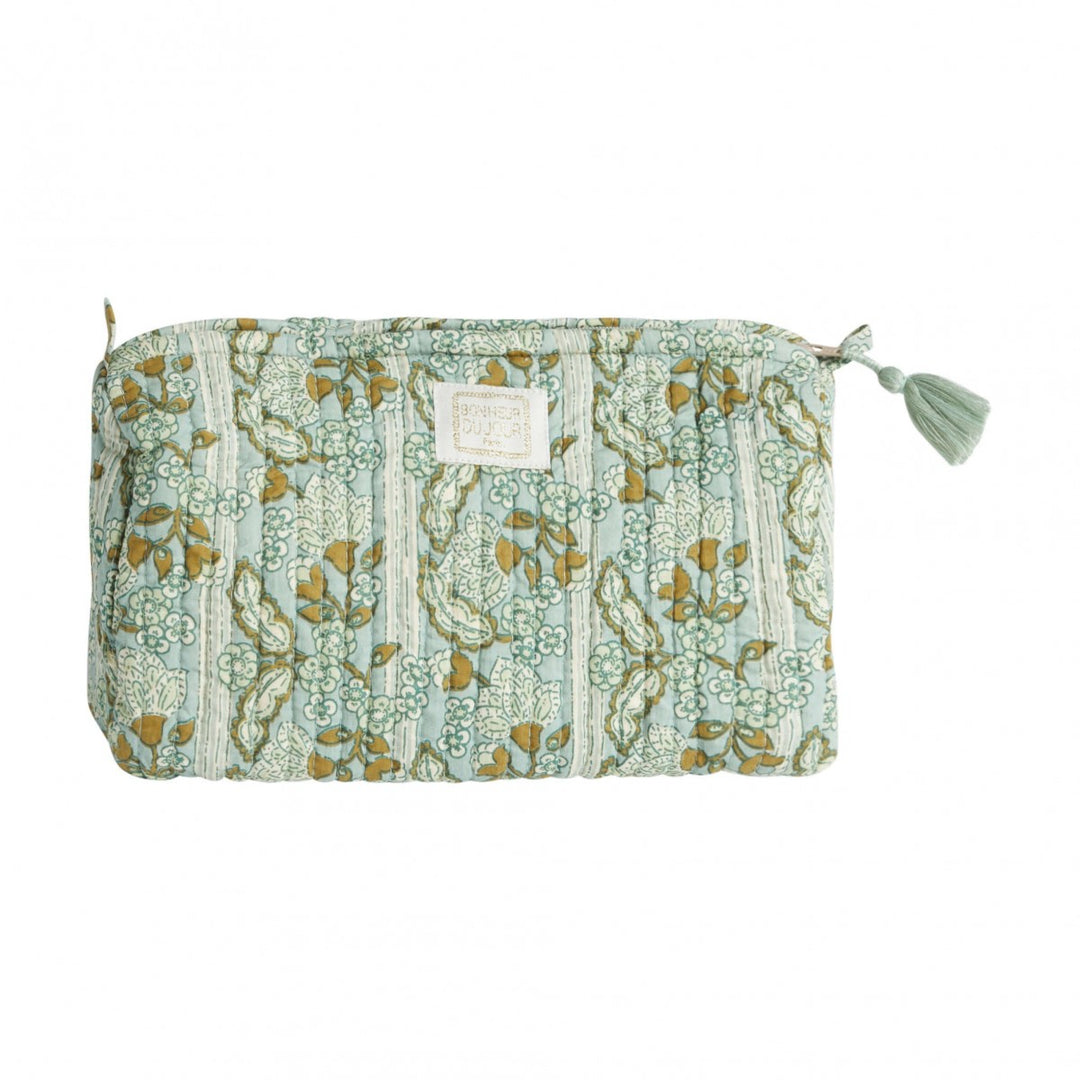 Bonheur du Jour quilted floral toilet bag with handmade tassels