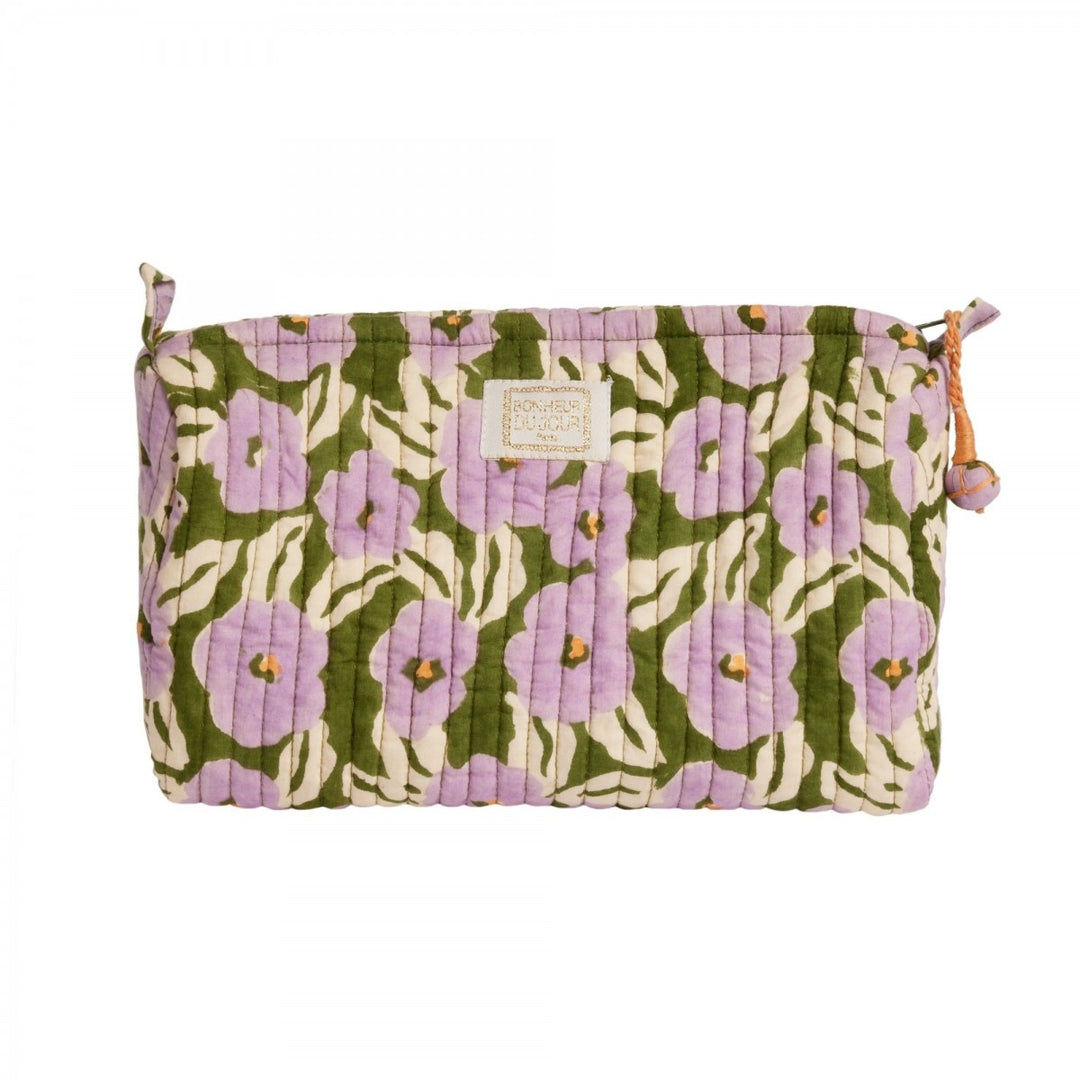 Bonheur du Jour quilted floral toilet bag with handmade tassels
