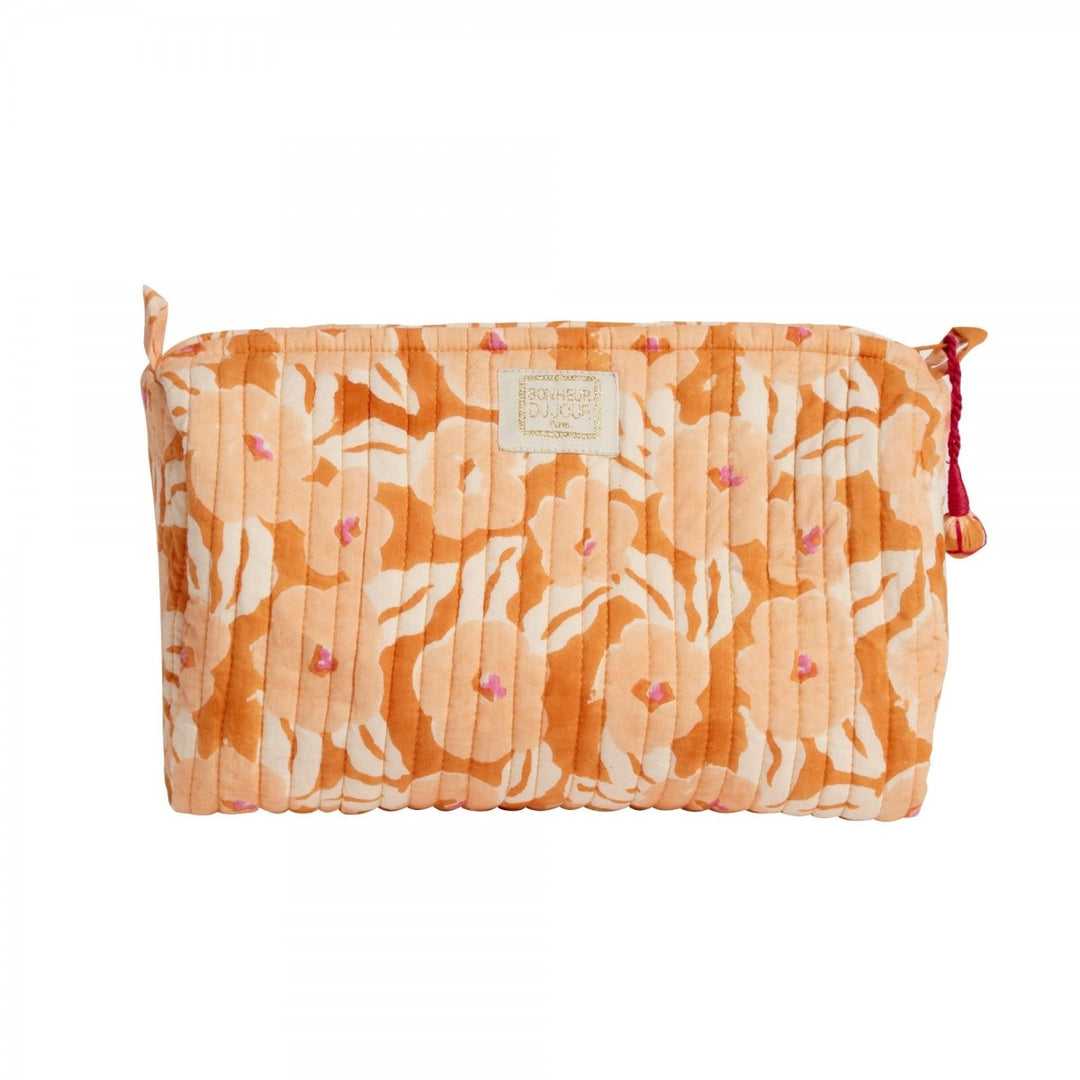 Bonheur du Jour quilted floral toilet bag with handmade tassels