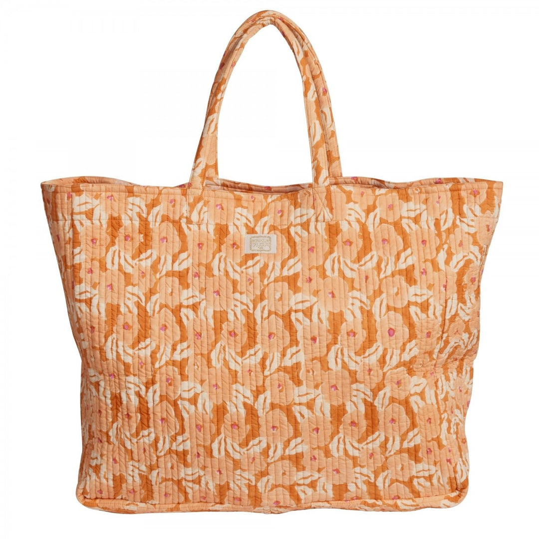 Bonheur du Jour Chunni Vitamin cotton shopper bag with hand-printed floral design