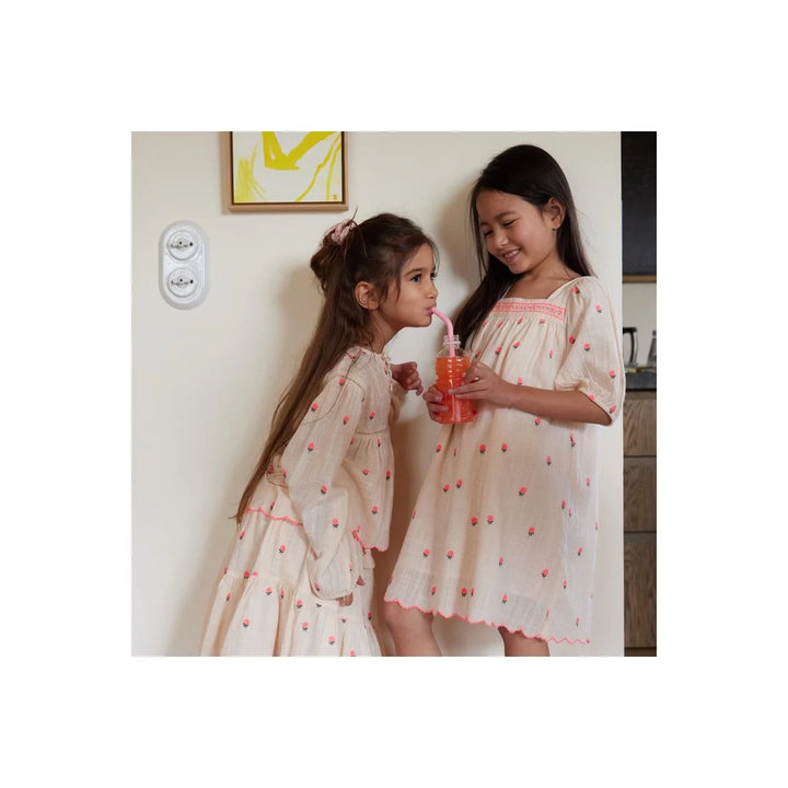 Skirt Girl Albi Fleurs Rose - قصير