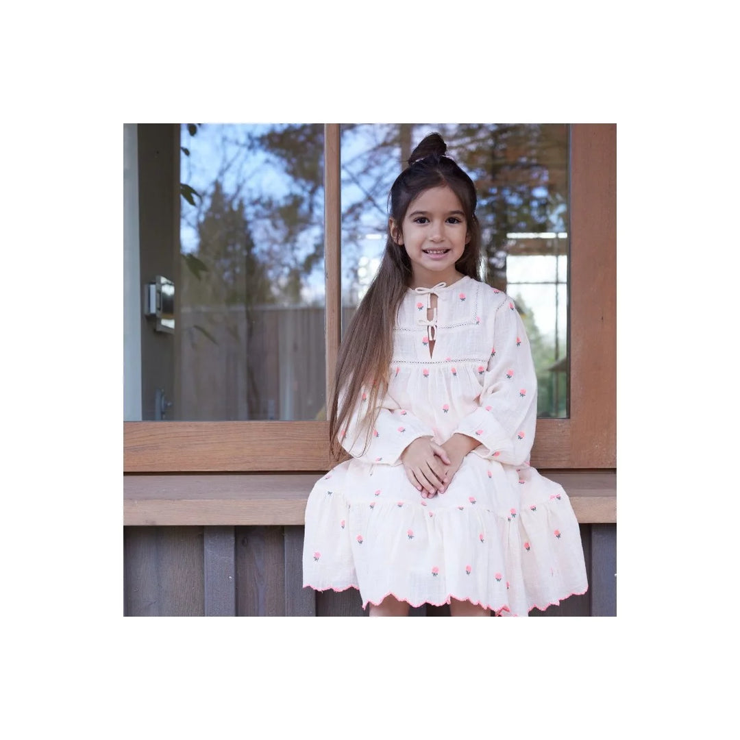 Skirt Girl Albi Fleurs Rose - قصير