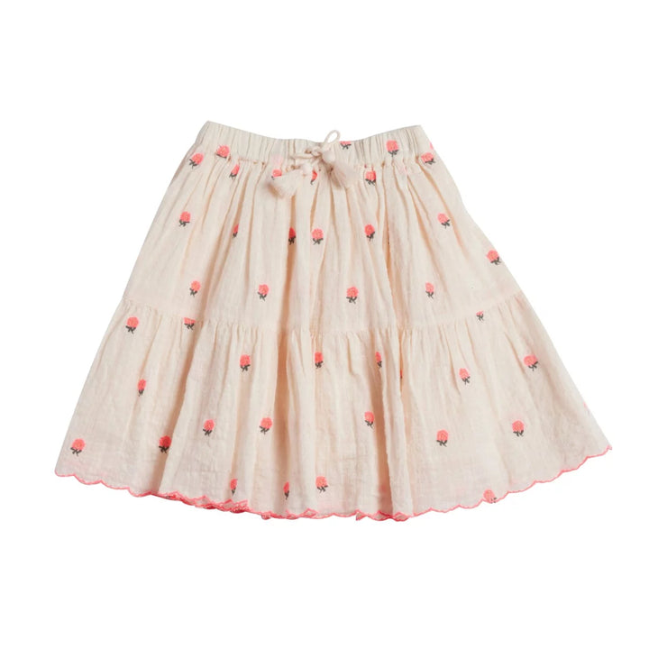 Skirt Girl Albi Fleurs Rose - قصير