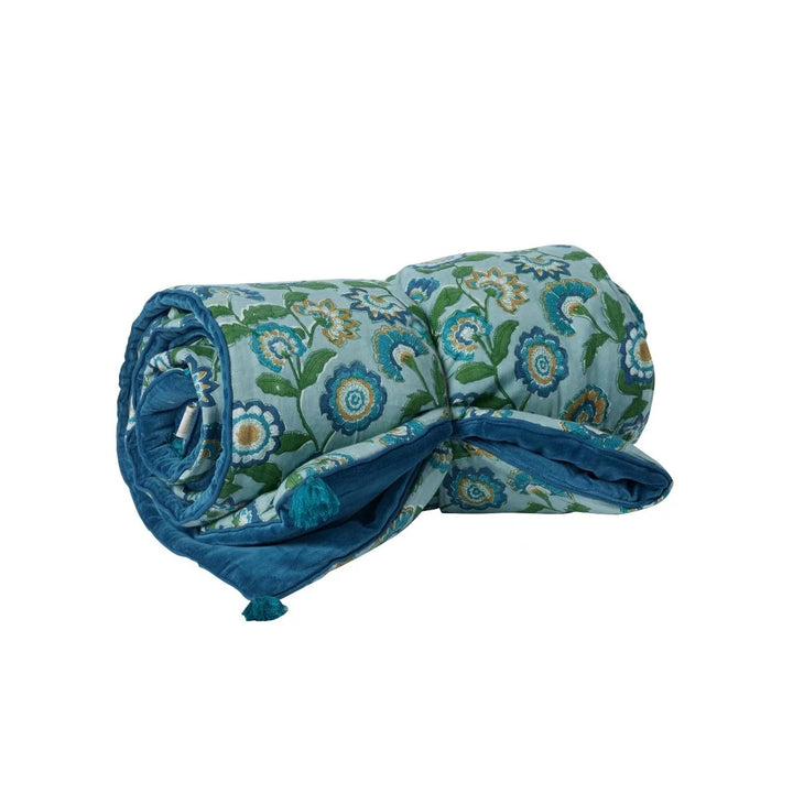 Sofa Cover - Sakura Blue Green - شنطة