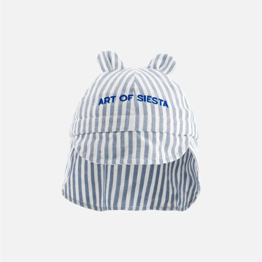 baby sun hat striped art of siesta with neck flap summer protection
