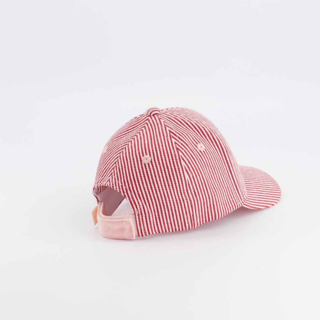 kids red striped cap super cool embroidered baseball hat
