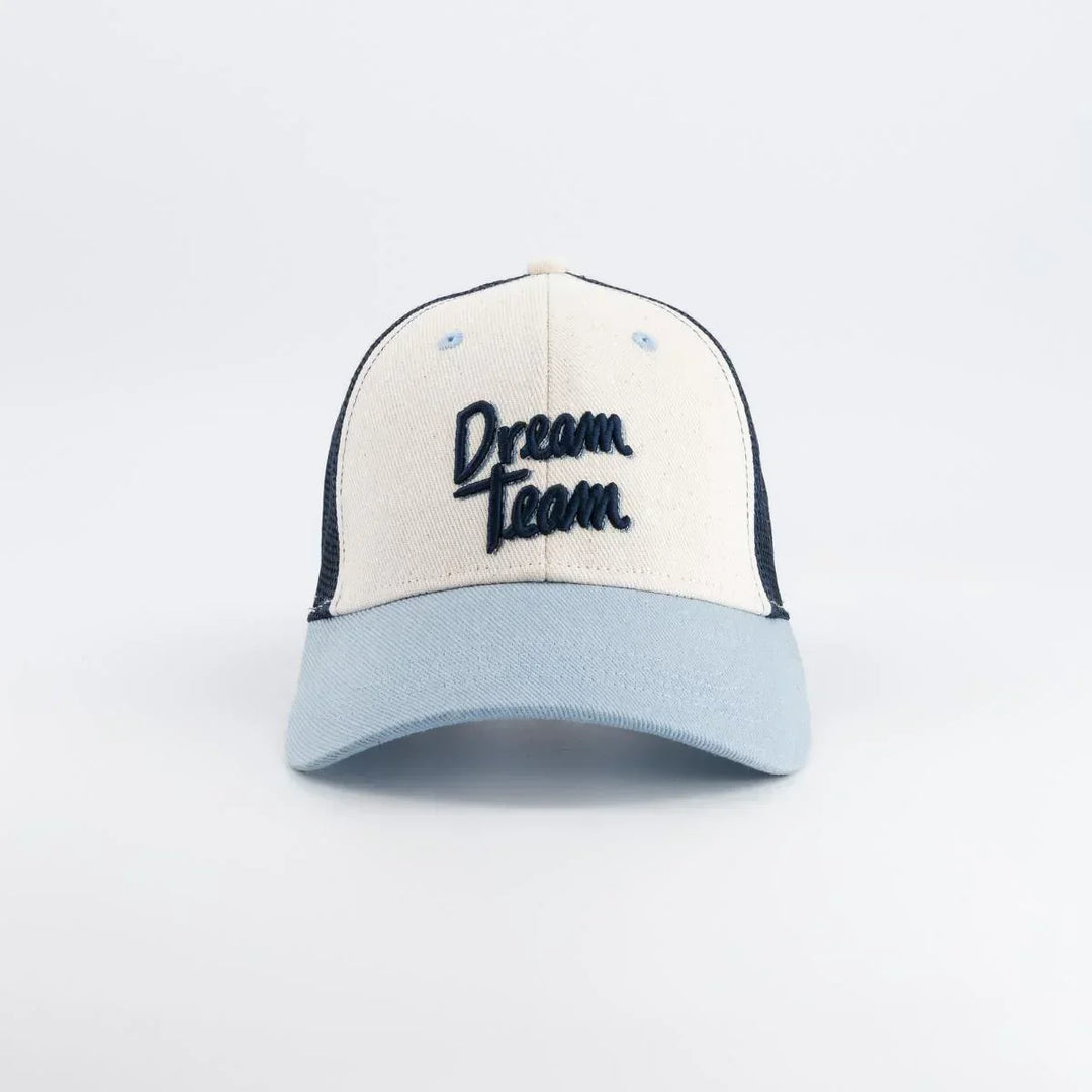 kids trucker cap dream team blue mesh breathable adjustable hat
