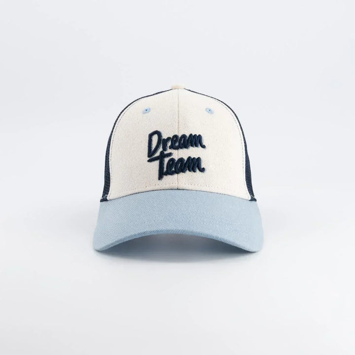 kids trucker cap dream team blue mesh breathable adjustable hat

