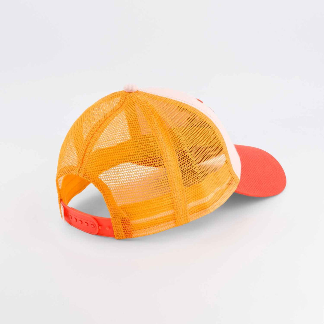 trucker cap papaya dance pink orange embroidered
